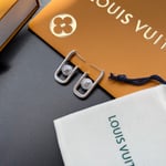 Louis Vuitton My Lv Chain Pearls Earrings Silver