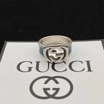 Gucci Gg Interlocking Silver Ring Ybc645572001