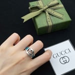 Gucci Gg Interlocking Silver Ring Ybc645572001