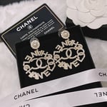 Chanel Pearl Caged Cc Drop Earrings Gold