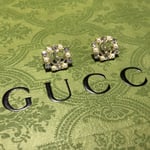Gucci Gg Dinamond And Pearl Earrings