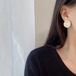 Saint Laurent YSL Round Earrings Gold