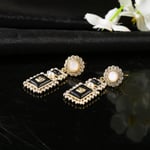 Chanel Metal Glass Black Crystal Earrings
