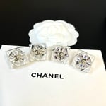 Chanel Cc Earrings Gold