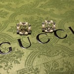 Gucci Gg Dinamond And Pearl Earrings