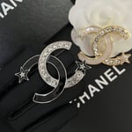 Chanel Cc Brooch Gold With Two Small Stars