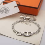 Hermes Double Bracelet Silver