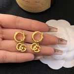 Gucci Gg Running Drop Earrings Gold