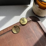 Saint Laurent YSL Round Earrings Gold