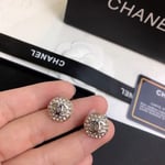 Chanel Button Earrings