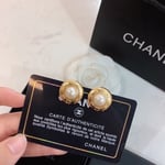 Chanel Button Gold Earrings