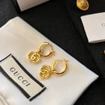Gucci Gg Running Drop Earrings Gold