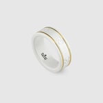Gucci Icon Ring With Yellow Gold Interlocking G White