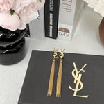 Saint Laurent YSL Tassel Gold Earrings