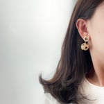 Chanel Ball Beige Earrings