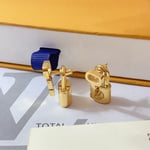Louis Vuitton Lock It Earrings Gold