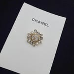 Chanel Cc Crystal Pearl Brooch
