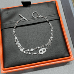 Hermes Crystals Bracelet Silver
