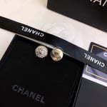 Chanel Button Earrings