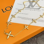 Louis Vuitton Louisette Signature Necklace Gold M01592