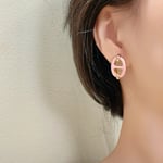 Hermes Mini Maillon Earrings Light Pink