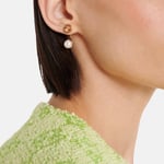 Gucci Blondie Resin Pearl Earrings In Gold 797497 Jcf27 8062
