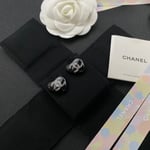 Chanel Heart Black Earrings