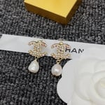 Chanel Pearls Crystal Earrings