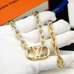 Louis Vuitton Everyday Chain Lv Necklace Gold And Silver