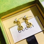 Gucci Pearl Double G Earrings Gold 645665 I4620 8078