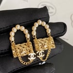 Chanel Lock Gold Earrings