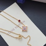 Louis Vuitton Color Blossom Bb Star Necklace Red Gold