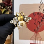 Gucci Gg Bee Brooch Gold With Stone