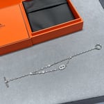 Hermes Crystals Bracelet Silver