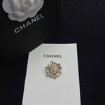 Chanel Cc Crystal Pearl Brooch