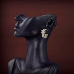 Chanel Metal Strass Earrings