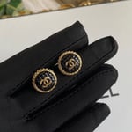 Chanel Button Earrings