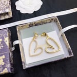 Chanel Heart Gold Earrings