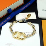 Louis Vuitton Everyday Chain Lv Bracelet Gold And Silver