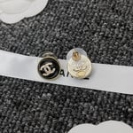 Chanel Cc Earrings Black