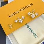 Louis Vuitton Lv Floragram Earrings White Gold