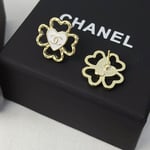 Chanel Four Leaf Clover Heart Earrings Abf311 B19851 Nafgv