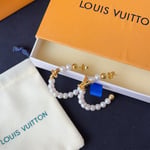 Louis Vuitton My Lv Pearl Earrings Gold M01988