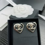 Chanel Metal Cc Heart Coco In Love Earrings Gold
