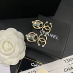 Chanel White Crystals Earrings