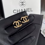 Chanel Cc Gold Earrings