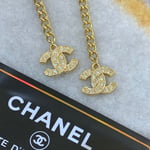 Chanel Cc Gold Earrings