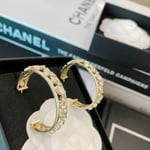 Chanel Hoop Gold Earrings