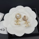 Chanel Cc Pearl Earrings