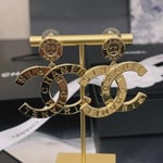 Chanel Paris Button Earrings